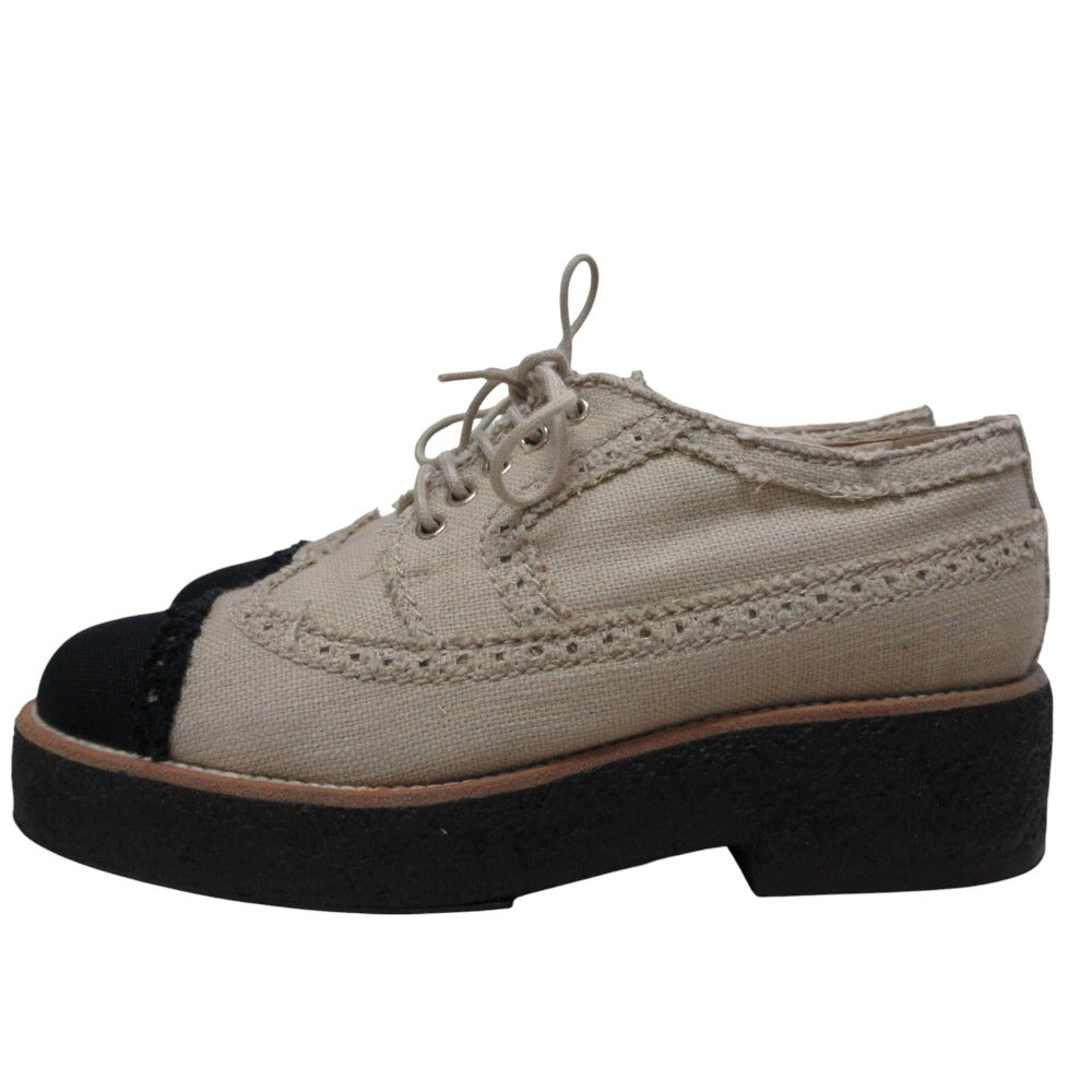 Chanel Espadrille Canvas Oxford Shoes