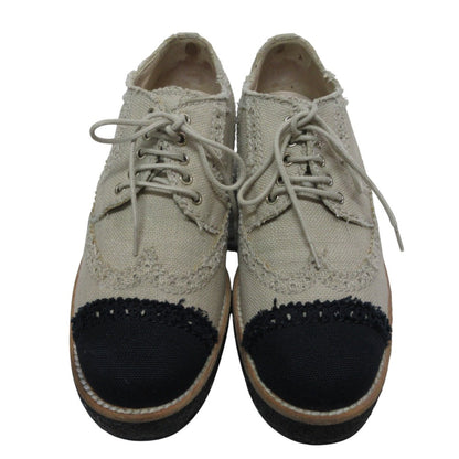 Chanel Espadrille Canvas Oxford Shoes