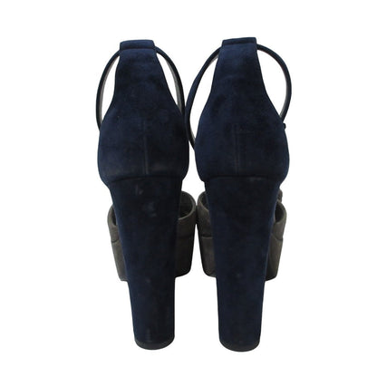 Louis Vuitton Flower Motif Suede Sandals