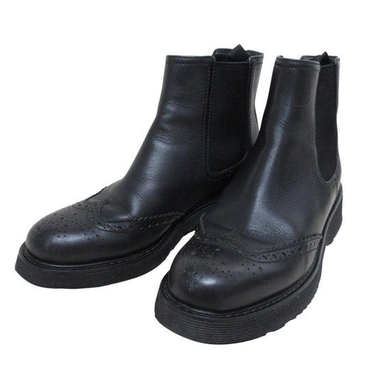 Prada Wingtip Leather Chelsea Boots