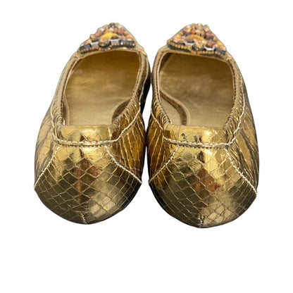 Prada Bijou Metallic Leather Pumps