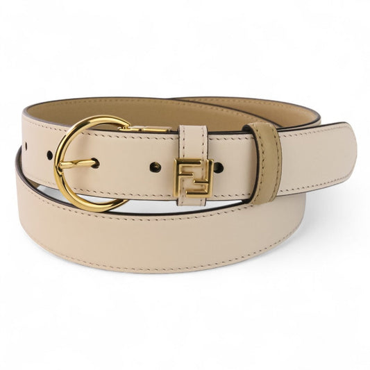 Fendi FF Leather Reversible Belt