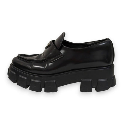 Prada Monolith Brushed Leather Loafer