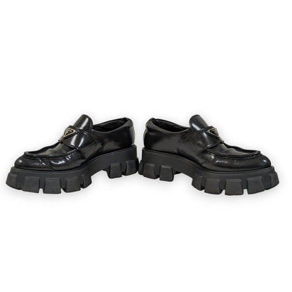 Prada Monolith Brushed Leather Loafer