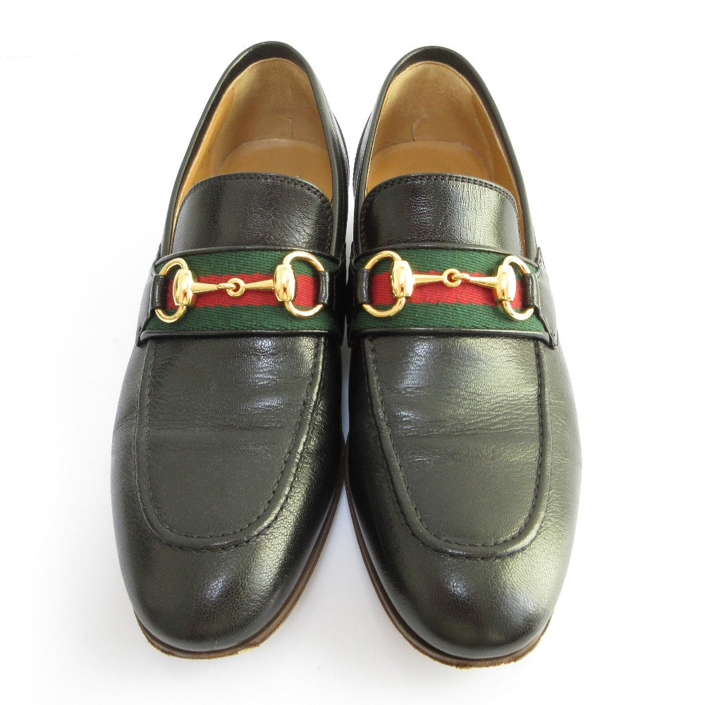 Gucci Webline Leather Loafer Pumps