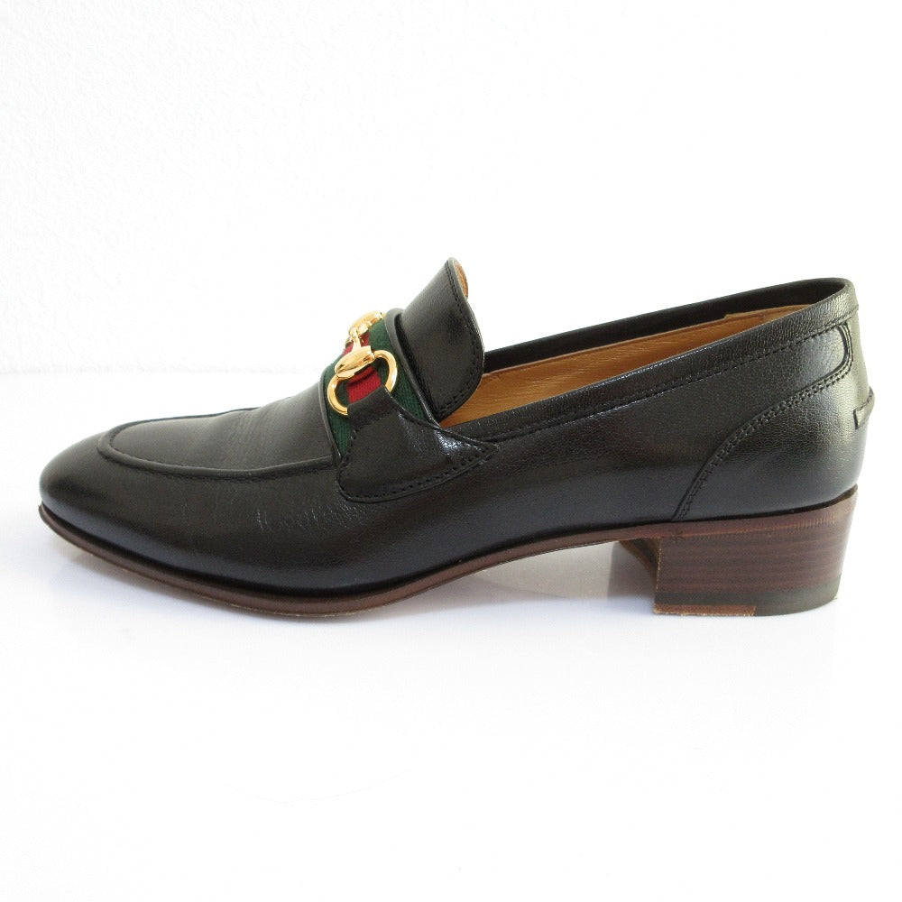 Gucci Webline Leather Loafer Pumps