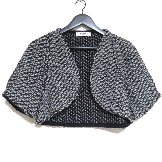 Fendi Mix Knit Wool Cashmere Bolero Jacket