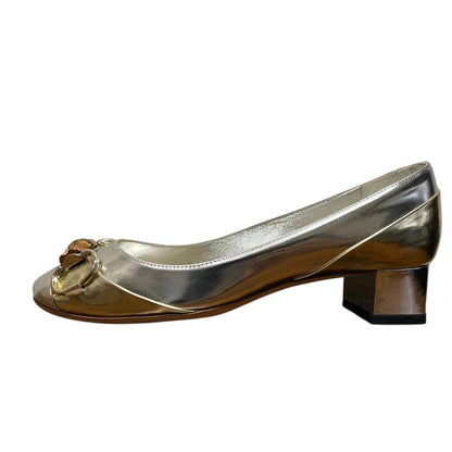 Gucci Bamboo Horsebit Low Heel Pumps