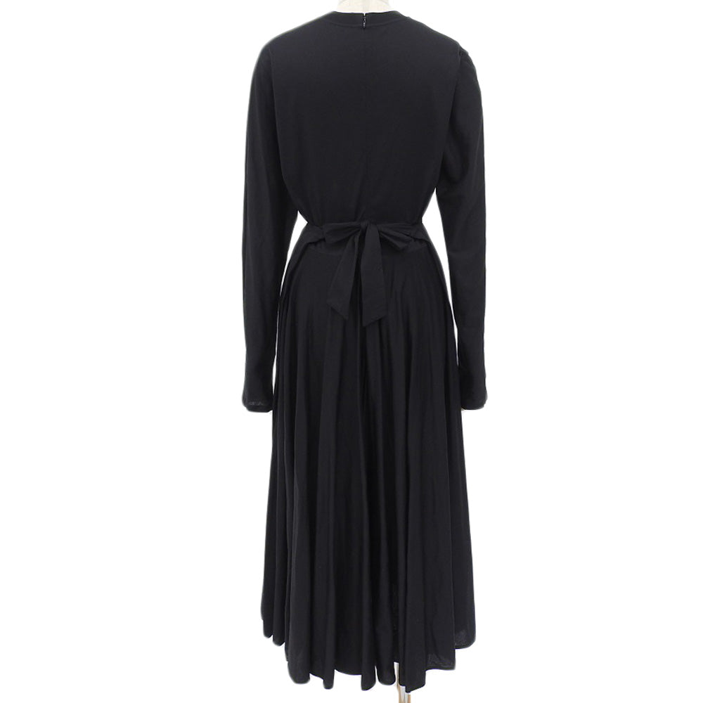 Prada Front Circle Logo Cotton Long Dress
