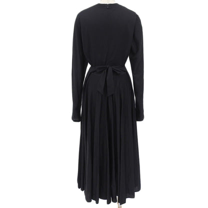 Prada Front Circle Logo Cotton Long Dress