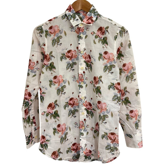 Saint Laurent Paris Flower Print Long Sleeve Shirt