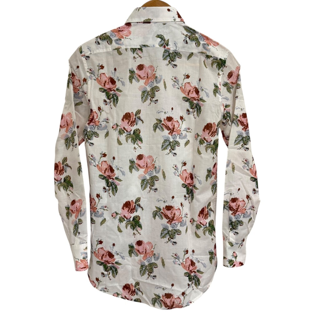 Saint Laurent Paris Flower Print Long Sleeve Shirt