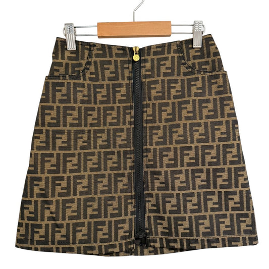 Fendi Zucca Pattern A-line Skirt