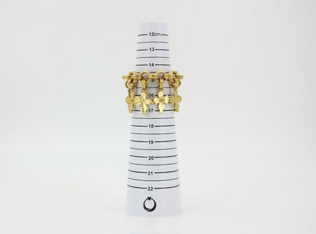 Chanel Vintage 94P Gold-plated Eight Cross Bracelet