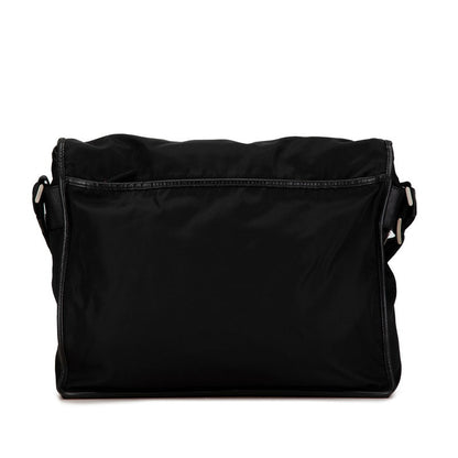 Prada Triangle Logo Plate Nylon Shoulder Bag