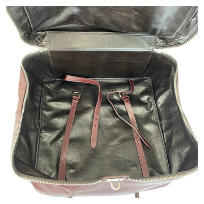 Prada Saffiano Triangle Logo Plate Leather 2way Boston Bag