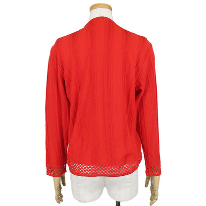 Christian Dior Red Cardigan M Cotton Rayon