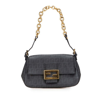 Fendi Mamma Baguette Zucchino PVC Leather Handbag