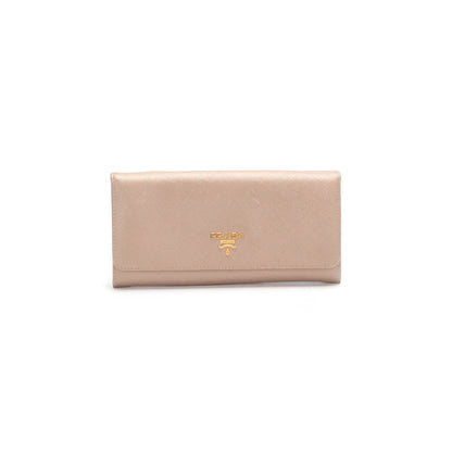 Prada Saffiano Long Wallet Leather Long Wallet