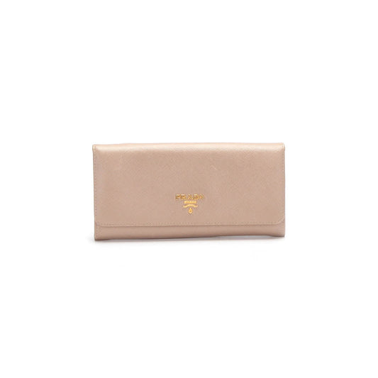 Prada Saffiano Long Wallet Leather Long Wallet