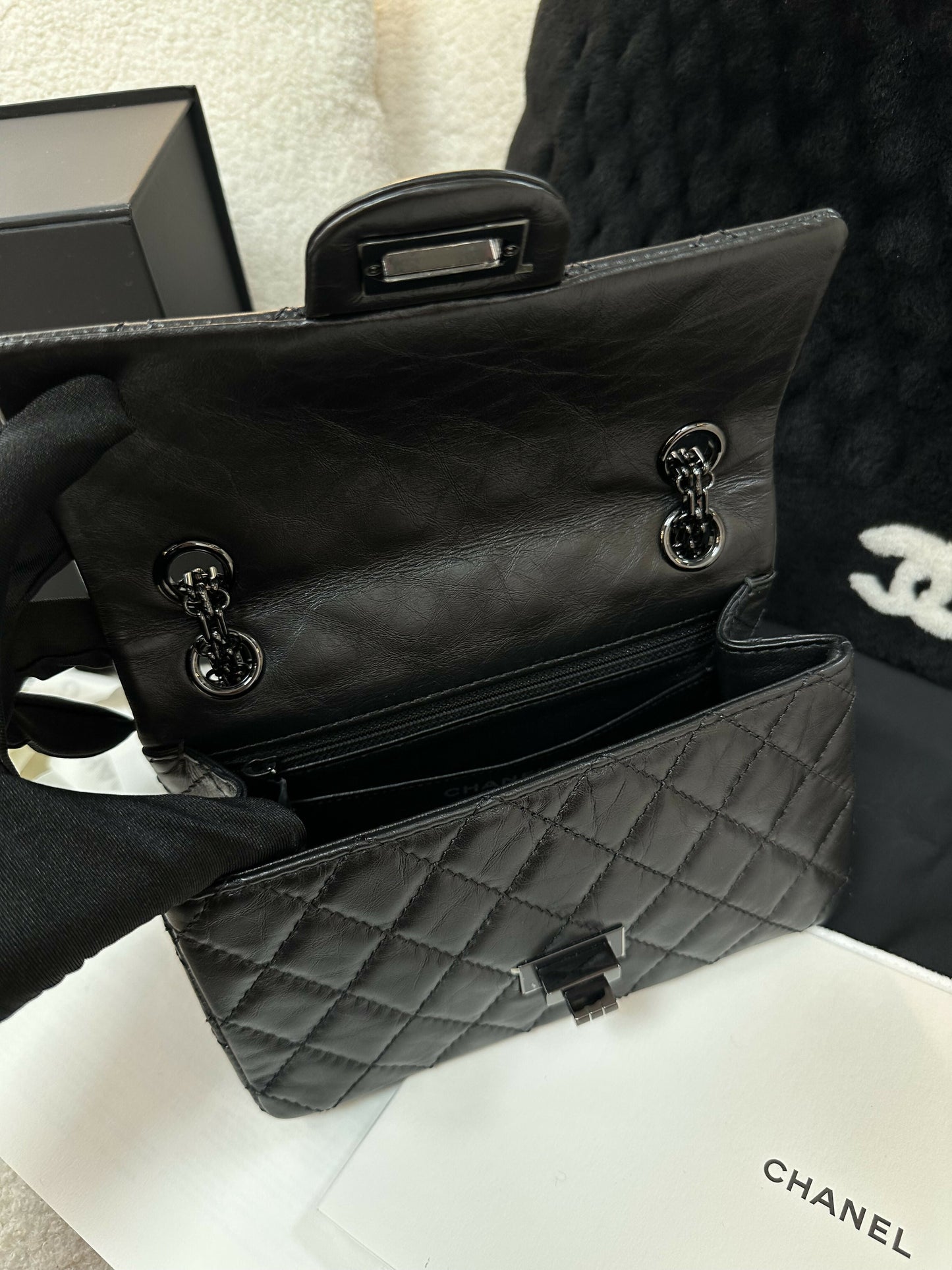Chanel (21)2.55 Mini So Black Bag