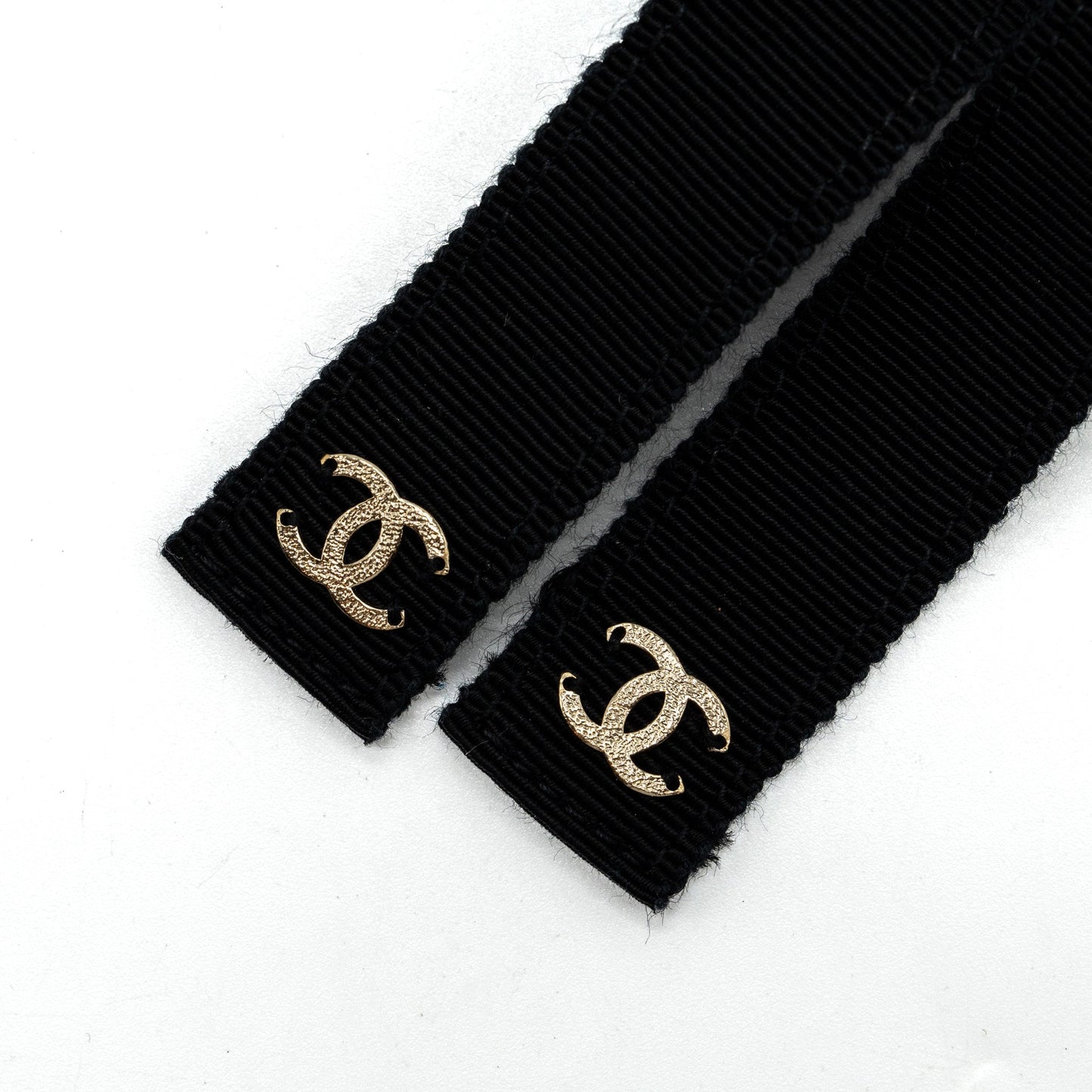 Chanel Grosgrain CC Bow Chain Belt Black L