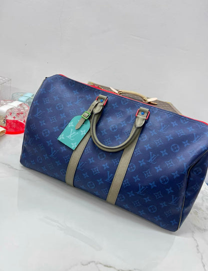 Louis Vuitton Outdoor Keepall Bandouliere Bag Limited Edition Monogram Pacific Canvas