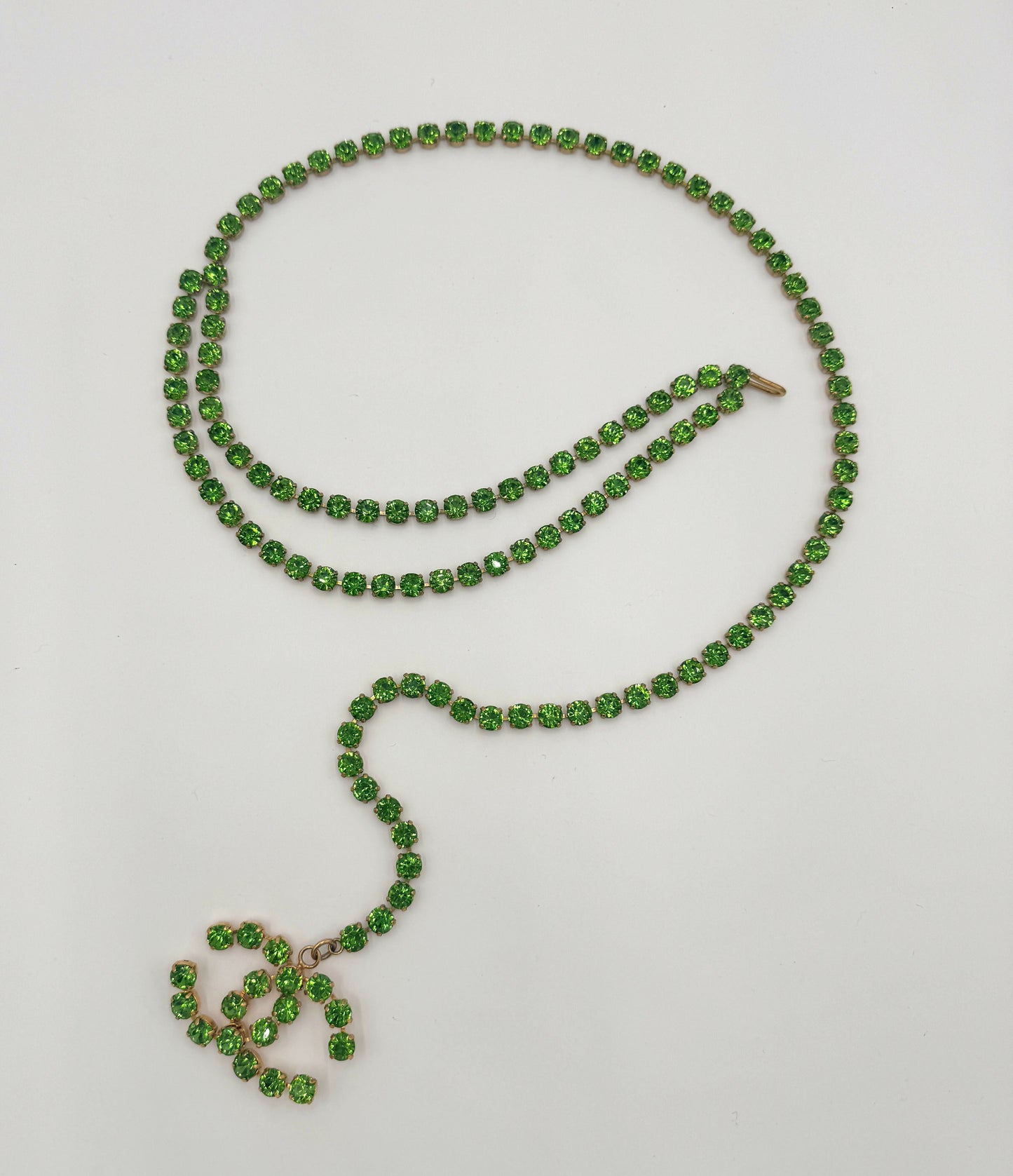 Chanel 1995 Vintage Barbie Green Dangle Belt