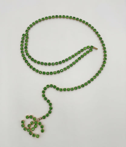 Chanel 1995 Vintage Barbie Green Dangle Belt