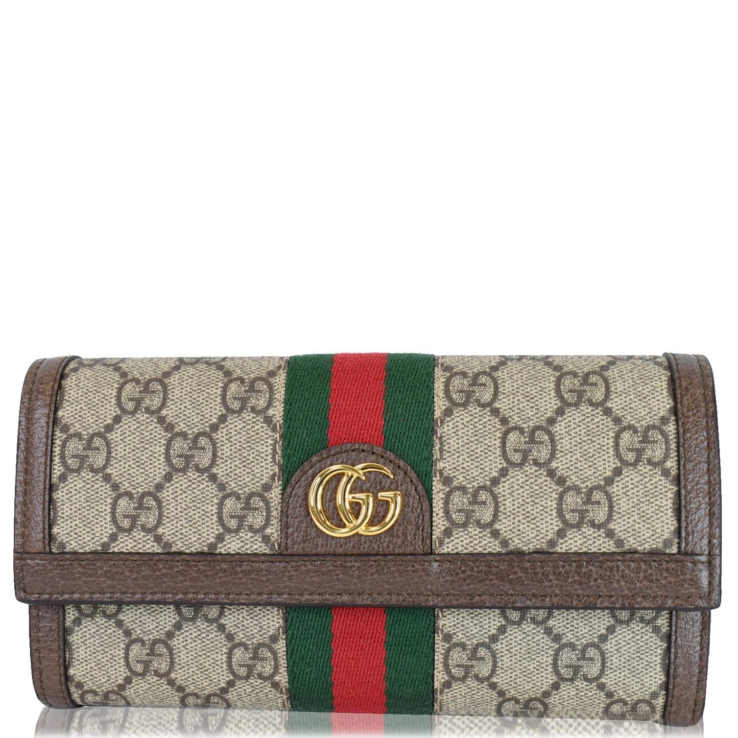 Gucci Ophidia GG Continental Supreme Canvas Wallet Beige 523153