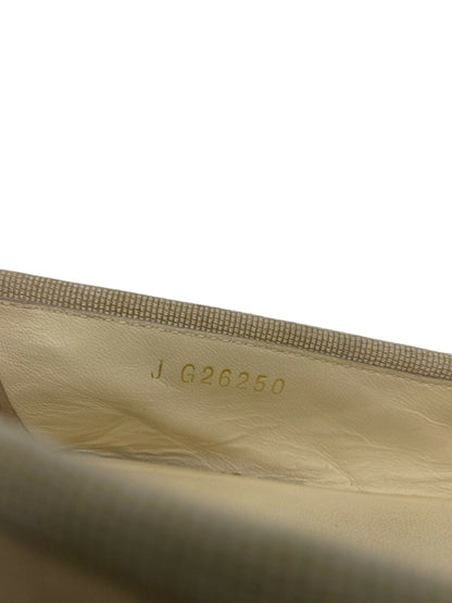 Chanel Beige Quilted Leather CC Bow Ballet Flats EU 38.5