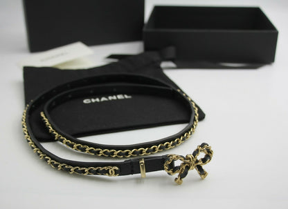 Chanel 2022 Genuine Leather Bow Belt