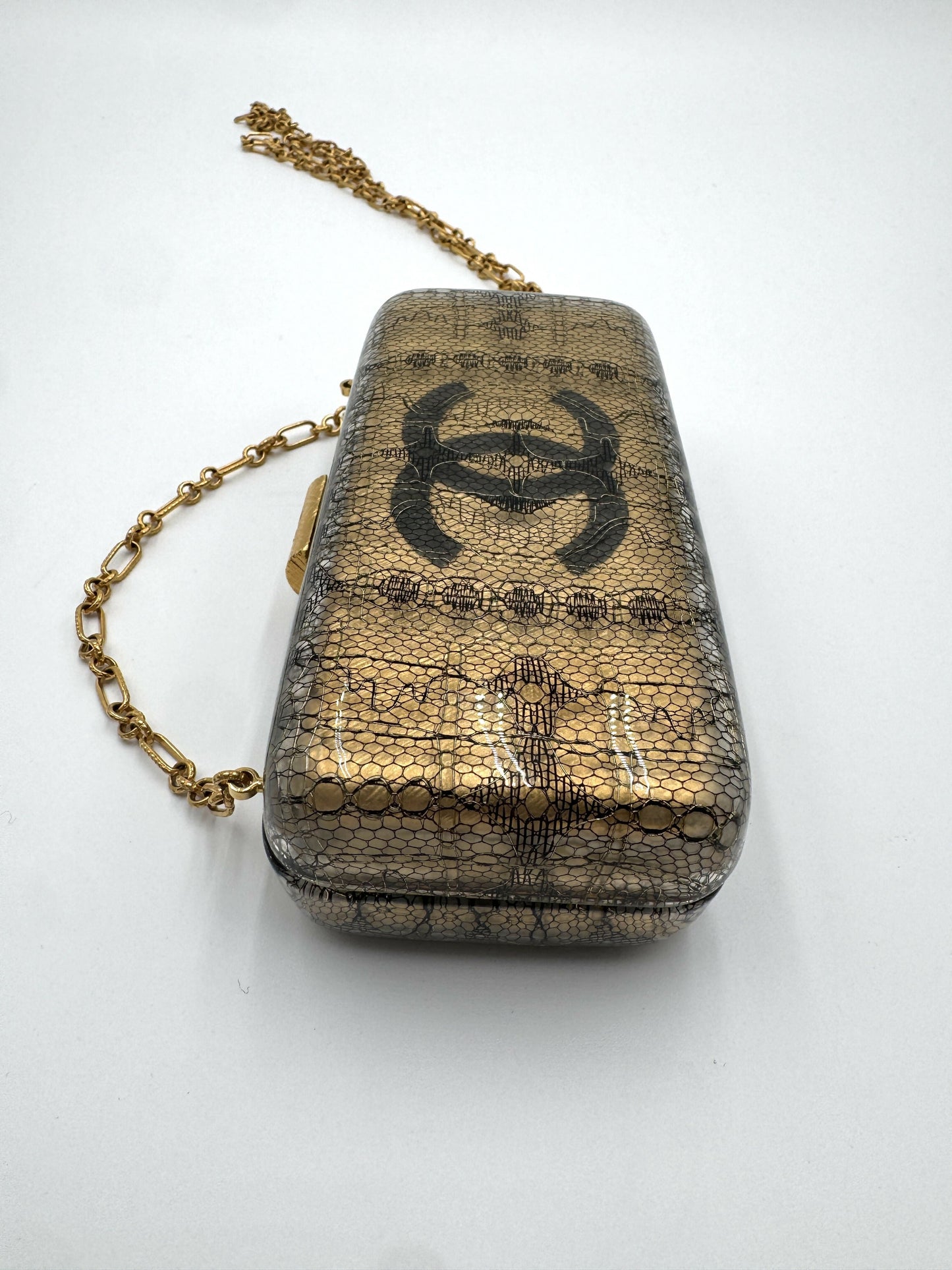 Chanel Vintage 2004-2005 Lace Gold Minaudière