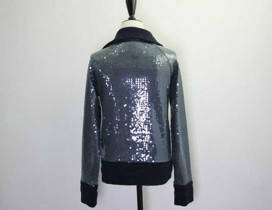 Chanel Vintage 2008 Sequin and Terry Midnight Cloth Jacket