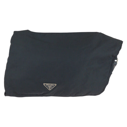 Prada Tessuto Triangle Logo Plate Nylon Shoulder Bag