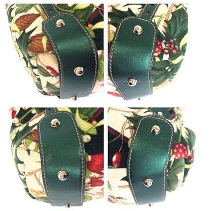 Gucci Velour/Leather Horsebit Floral Print 2way Bag 137621