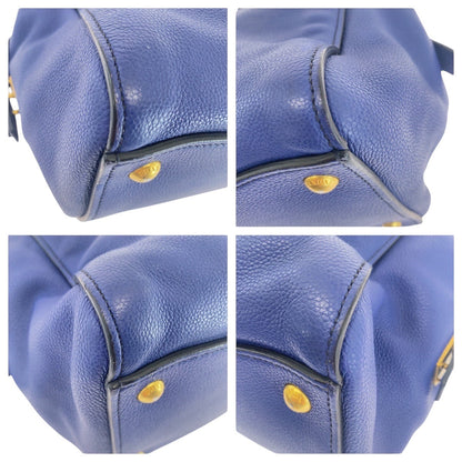 Prada Vitello Grain Triangle Logo Plate 2way Bag 158