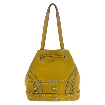 Prada Leather Triangle Logo Plate Shoulder Bag 501938