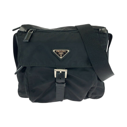 Prada Tessuto Triangle Logo Plate Nylon Shoulder Bag 502064