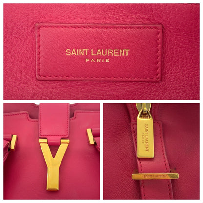Saint Laurent Paris Petit Cabas Y Line Leather 2way Bag