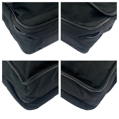 Prada Tessuto Triangle Logo Plate Nylon Shoulder Bag