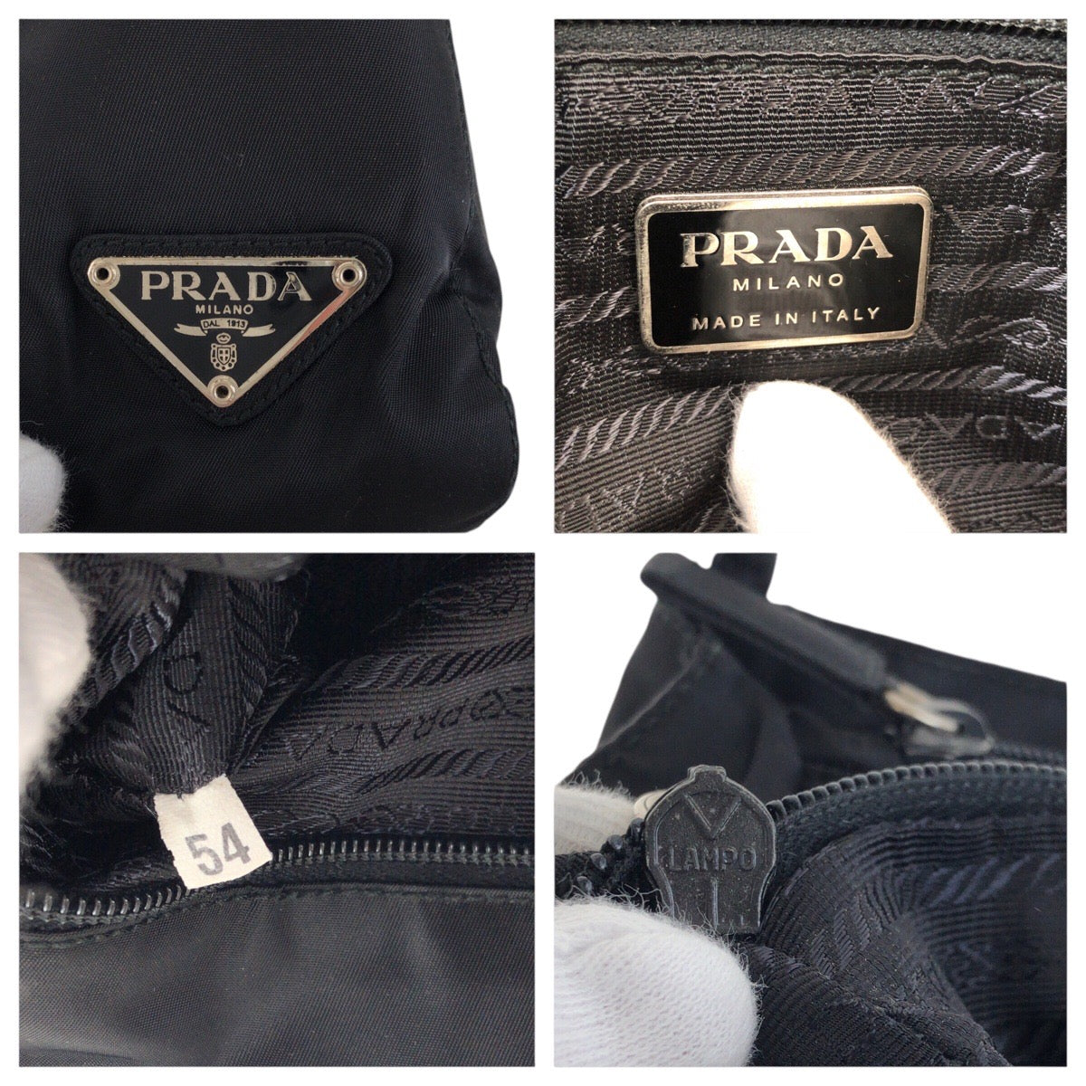 Prada Tessuto Triangle Logo 2way Bag