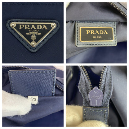 Prada Tessuto Triangle Logo Plate 2way Tote Bag