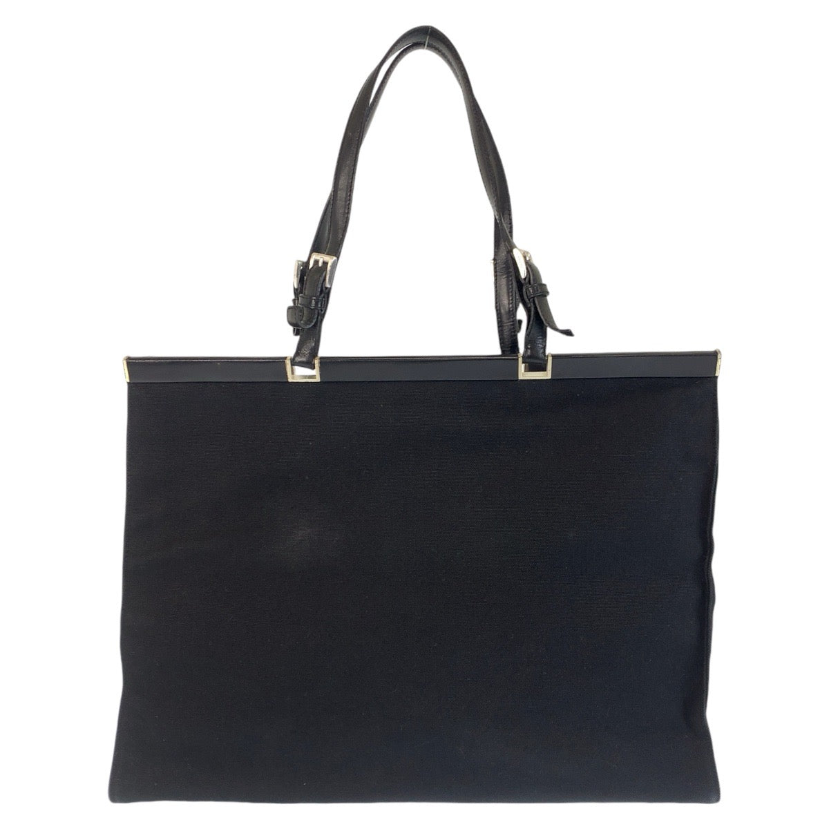 Prada Triangle Logo Plate Canvas 2way Bag