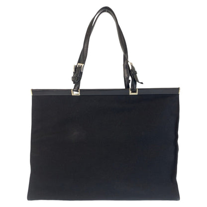 Prada Triangle Logo Plate Canvas 2way Bag