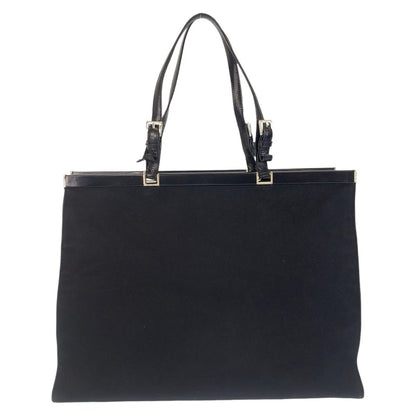 Prada Triangle Logo Plate Canvas 2way Bag