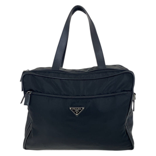 Prada Tessuto Saffiano Nylon Leather Briefcase