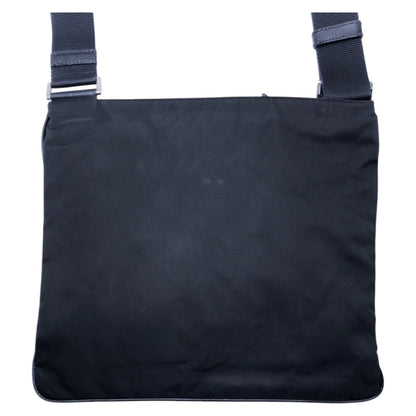 Prada Tessuto Triangle Logo Plate Nylon Shoulder Bag