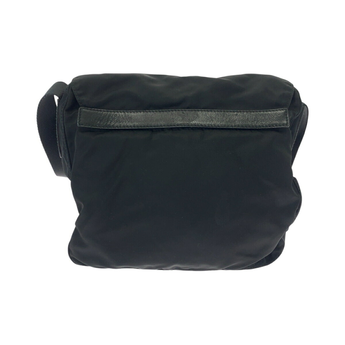 Prada Tessuto Triangle Logo Plate Nylon Shoulder Bag