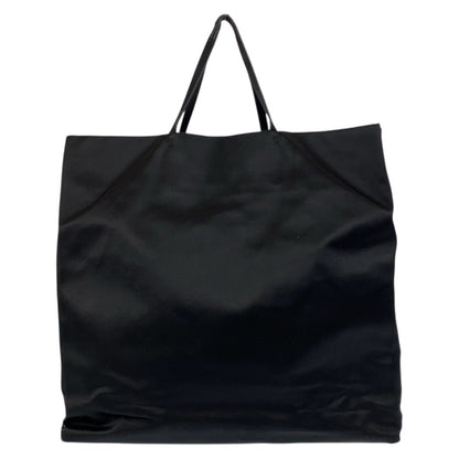 Prada Triangle Logo Plate Satin Tote Bag